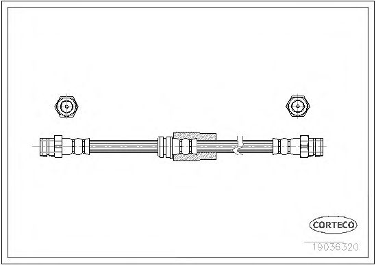 CORTECO - 19036320 - Тормозной шланг (Тормозная система)