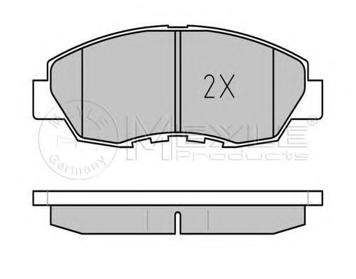 MEYLE - 025 214 9918/W - Комплект тормозных колодок, дисковый тормоз (Тормозная система)