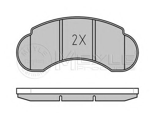 MEYLE - 025 215 7314 - Комплект тормозных колодок, дисковый тормоз (Тормозная система)
