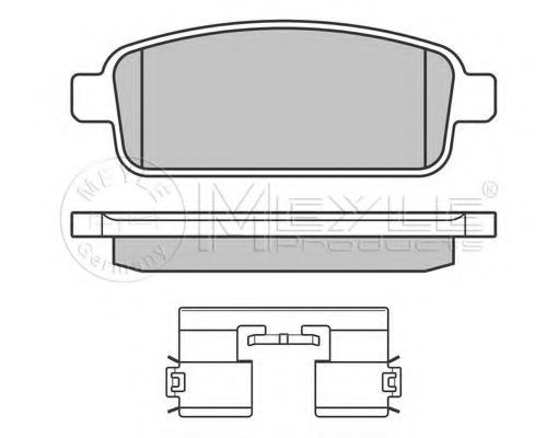 MEYLE - 025 250 9616/W - Комплект тормозных колодок, дисковый тормоз (Тормозная система)