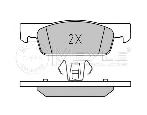 MEYLE - 025 257 0217 - Комплект тормозных колодок, дисковый тормоз (Тормозная система)