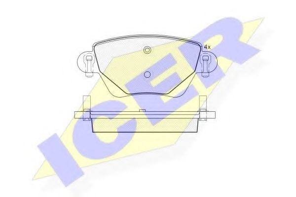 ICER - 181381 - Комплект тормозных колодок, дисковый тормоз (Тормозная система)
