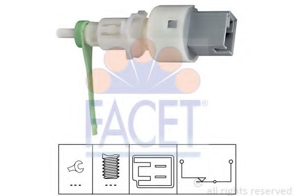 FACET - 7.1159 - Выключатель, привод сцепления (Tempomat) (Система регулирования скорости)