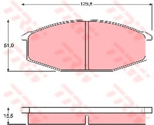 TRW - GDB190 - Комплект тормозных колодок, дисковый тормоз (Тормозная система)