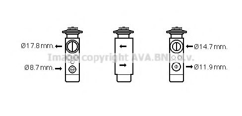 AVA QUALITY COOLING - CN1219 - Расширительный клапан, кондиционер (Кондиционер)