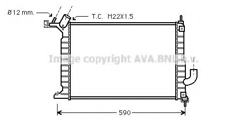 AVA QUALITY COOLING - OL2275 - Радиатор, охлаждение двигателя (Охлаждение)