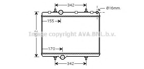 AVA QUALITY COOLING - PE2281 - Радиатор, охлаждение двигателя (Охлаждение)