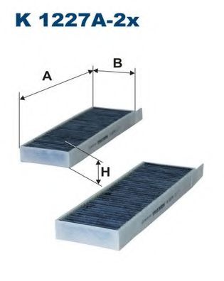 FILTRON - K1227A-2x - Фильтр, воздух во внутренном пространстве (Отопление / вентиляция)