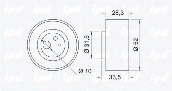IPD - 14-0832 - Натяжной ролик, ремень ГРМ (Ременный привод)