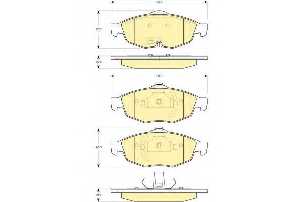 GIRLING - 6141252 - Комплект тормозных колодок, дисковый тормоз (Тормозная система)