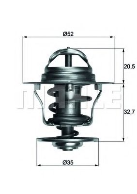 MAHLE ORIGINAL - TX 12 88D - Термостат, охлаждающая жидкость (Охлаждение)