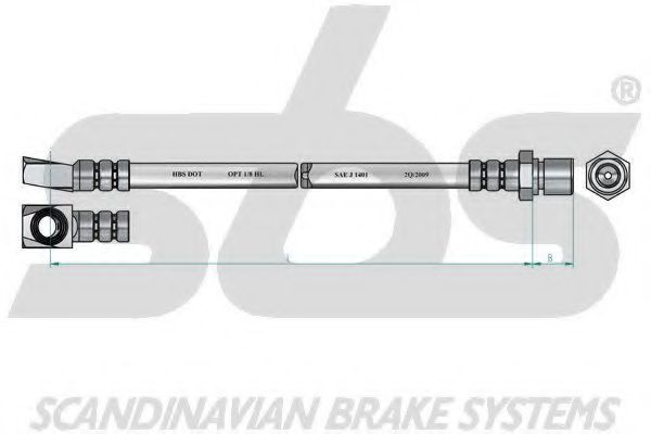 SBS - 1330853637 - Тормозной шланг (Тормозная система)