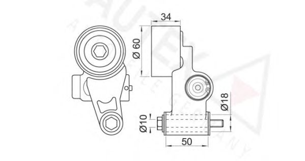 AUTEX - 641639 - Натяжной ролик, ремень ГРМ (Ременный привод)