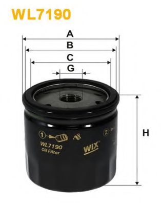 WIX FILTERS - WL7190 - Масляный фильтр (Смазывание)