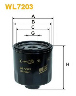 WIX FILTERS - WL7203 - Масляный фильтр (Смазывание)