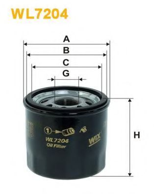 WIX FILTERS - WL7204 - Масляный фильтр (Смазывание)