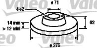 VALEO - 186736 - Тормозной диск (Тормозная система)