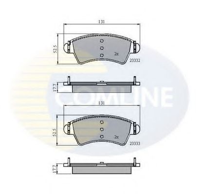 COMLINE - CBP01260 - Комплект тормозных колодок, дисковый тормоз (Тормозная система)