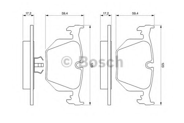 BOSCH - 0 986 424 185 - Комплект тормозных колодок, дисковый тормоз (Тормозная система)