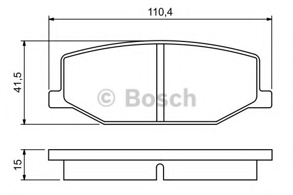 BOSCH - 0 986 460 935 - Комплект тормозных колодок, дисковый тормоз (Тормозная система)