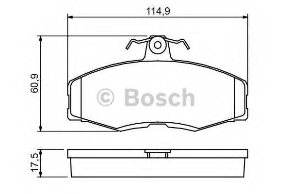 BOSCH - 0 986 468 613 - Комплект тормозных колодок, дисковый тормоз (Тормозная система)