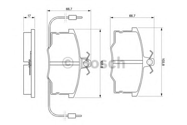 BOSCH - 0 986 490 930 - Комплект тормозных колодок, дисковый тормоз (Тормозная система)