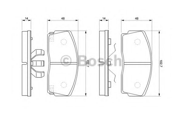 BOSCH - 0 986 493 390 - Комплект тормозных колодок, дисковый тормоз (Тормозная система)