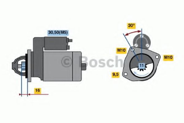 BOSCH - 0 986 022 131 - Стартер (Система стартера)