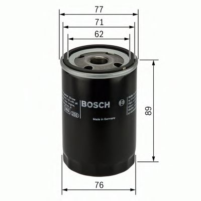 BOSCH - 0 986 452 044 - Масляный фильтр (Смазывание)