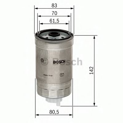 BOSCH - 1 457 434 510 - Топливный фильтр (Система подачи топлива)