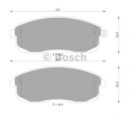 BOSCH - 0 986 505 792 - Комплект тормозных колодок, дисковый тормоз (Тормозная система)