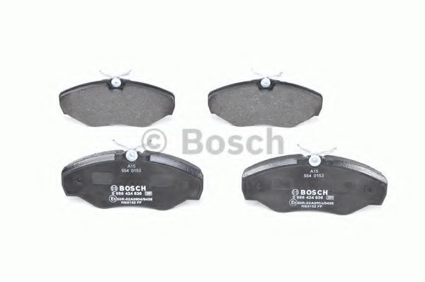 BOSCH - 0 986 424 636 - Комплект тормозных колодок, дисковый тормоз (Тормозная система)