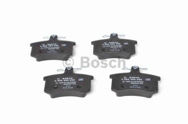 BOSCH - 0 986 494 059 - Комплект тормозных колодок, дисковый тормоз (Тормозная система)