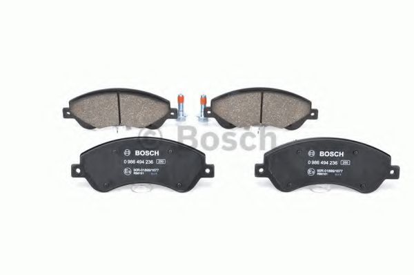 BOSCH - 0 986 494 236 - Комплект тормозных колодок, дисковый тормоз (Тормозная система)