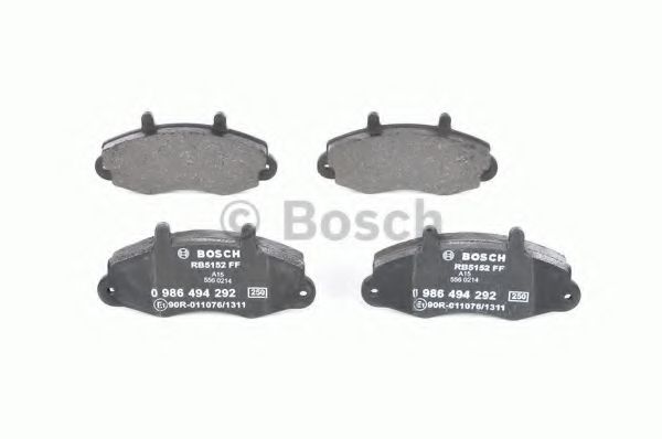 BOSCH - 0 986 494 292 - Комплект тормозных колодок, дисковый тормоз (Тормозная система)