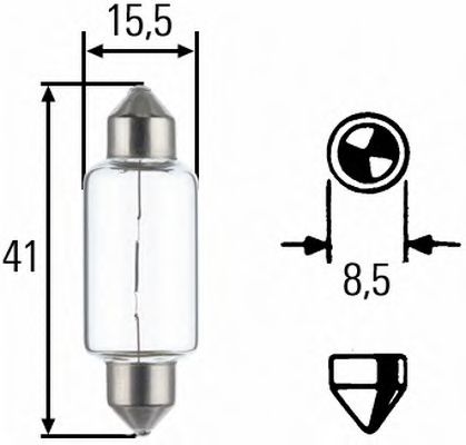 HELLA - 8GM 002 091-141 - Лампа накаливания, фара заднего хода (Освещение)