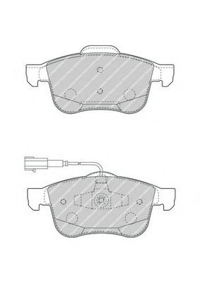 FERODO - FDB4338 - Комплект тормозных колодок, дисковый тормоз (Тормозная система)