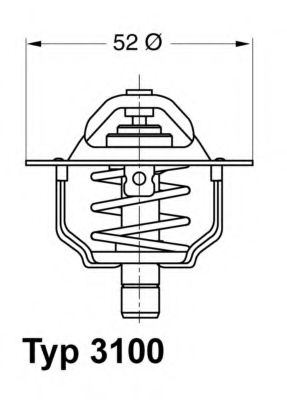 WAHLER - 3100.88D - Термостат, охлаждающая жидкость (Охлаждение)