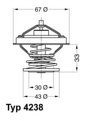 WAHLER - 4238.92D - Термостат, охлаждающая жидкость (Охлаждение)