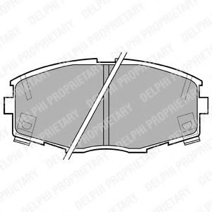 DELPHI - LP614 - Комплект тормозных колодок, дисковый тормоз (Тормозная система)