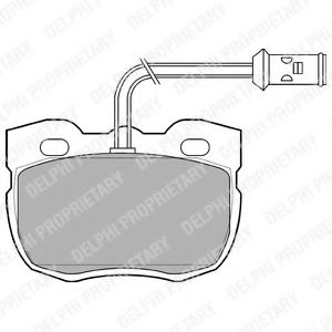 DELPHI - LP730 - Комплект тормозных колодок, дисковый тормоз (Тормозная система)