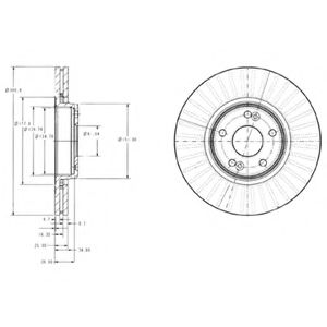 DELPHI - BG3688 - Тормозной диск (Тормозная система)