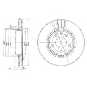 DELPHI - BG3768 - Тормозной диск (Тормозная система)