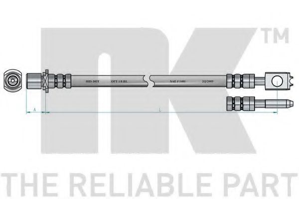 NK - 854782 - Тормозной шланг (Тормозная система)