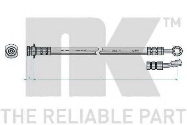 NK - 855001 - Тормозной шланг (Тормозная система)