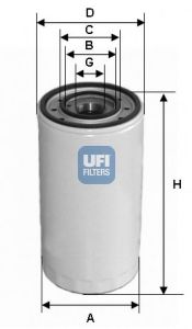 UFI - 23.475.00 - Масляный фильтр (Смазывание)