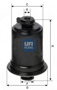 UFI - 31.546.00 - Топливный фильтр (Система подачи топлива)