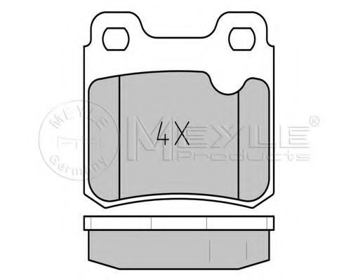 MEYLE - 025 211 4015 - Комплект тормозных колодок, дисковый тормоз (Тормозная система)