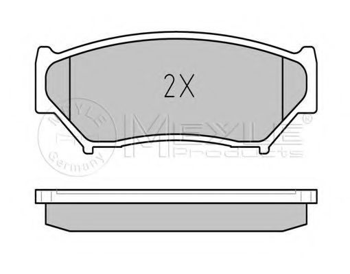 MEYLE - 025 219 0715/W - Комплект тормозных колодок, дисковый тормоз (Тормозная система)