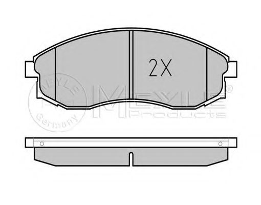 MEYLE - 025 230 8617/W - Комплект тормозных колодок, дисковый тормоз (Тормозная система)